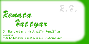 renata hattyar business card
